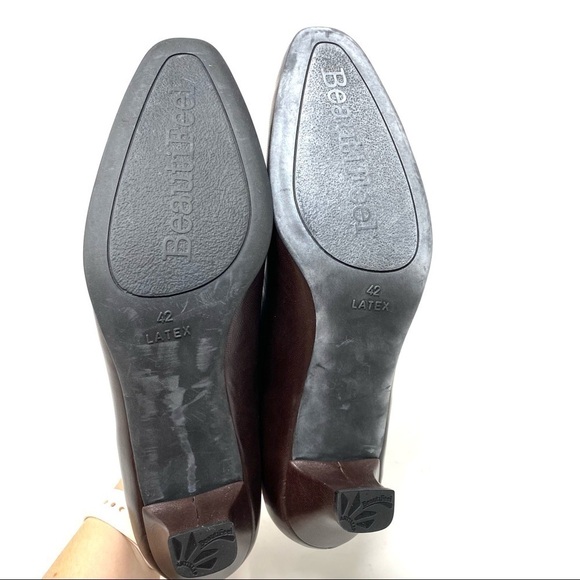 Beautifeel Jennifer Brown Leather Croco Lace Up pumps - Picture 8 of 10